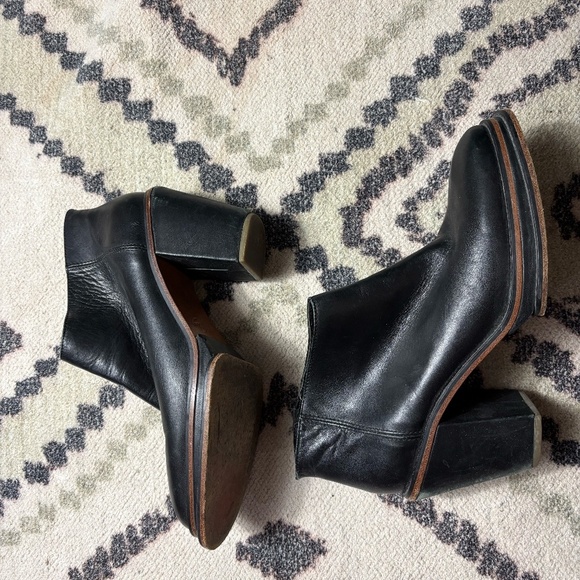 Rachel Comey - Leather ankle stacked heel booties - Picture 7 of 10